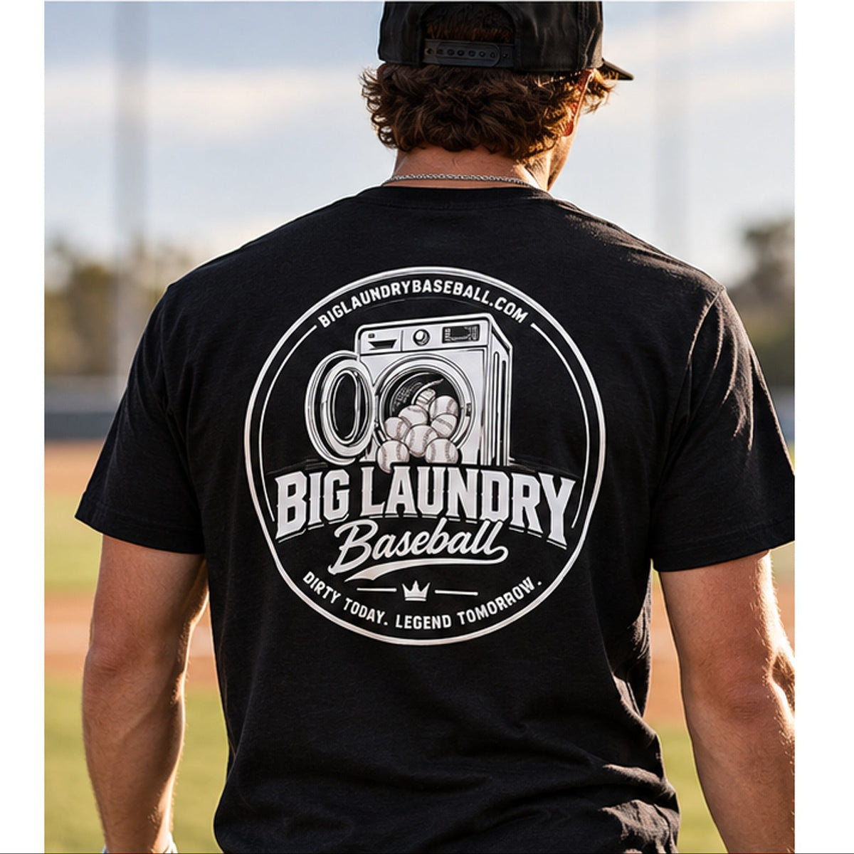 Spin Cycle Adult Tee - Black, back