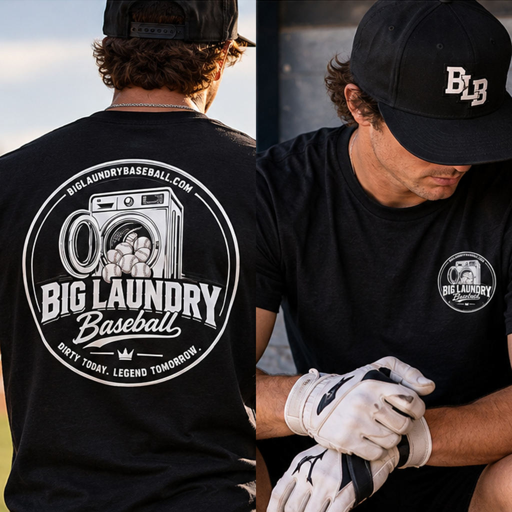 Spin Cycle Adult Tee - Black, back washing-machine logo and front left-chest logo